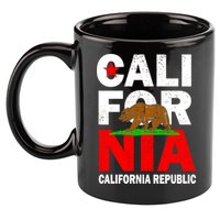 Cali California Republic Logo 11oz C Handle Ceramic Mug