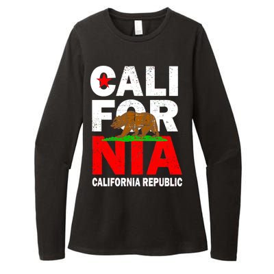 Cali California Republic Logo Womens CVC Long Sleeve Shirt