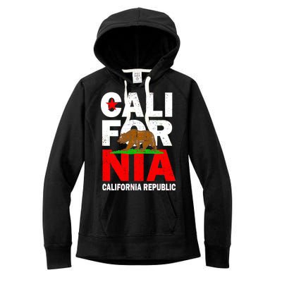 Cali California Republic Logo Women's Fleece Hoodie