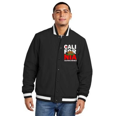 Cali California Republic Logo Insulated Varsity Jacket