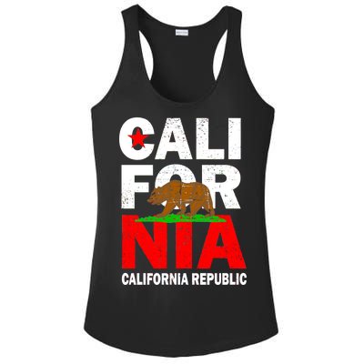 Cali California Republic Logo Ladies PosiCharge Competitor Racerback Tank