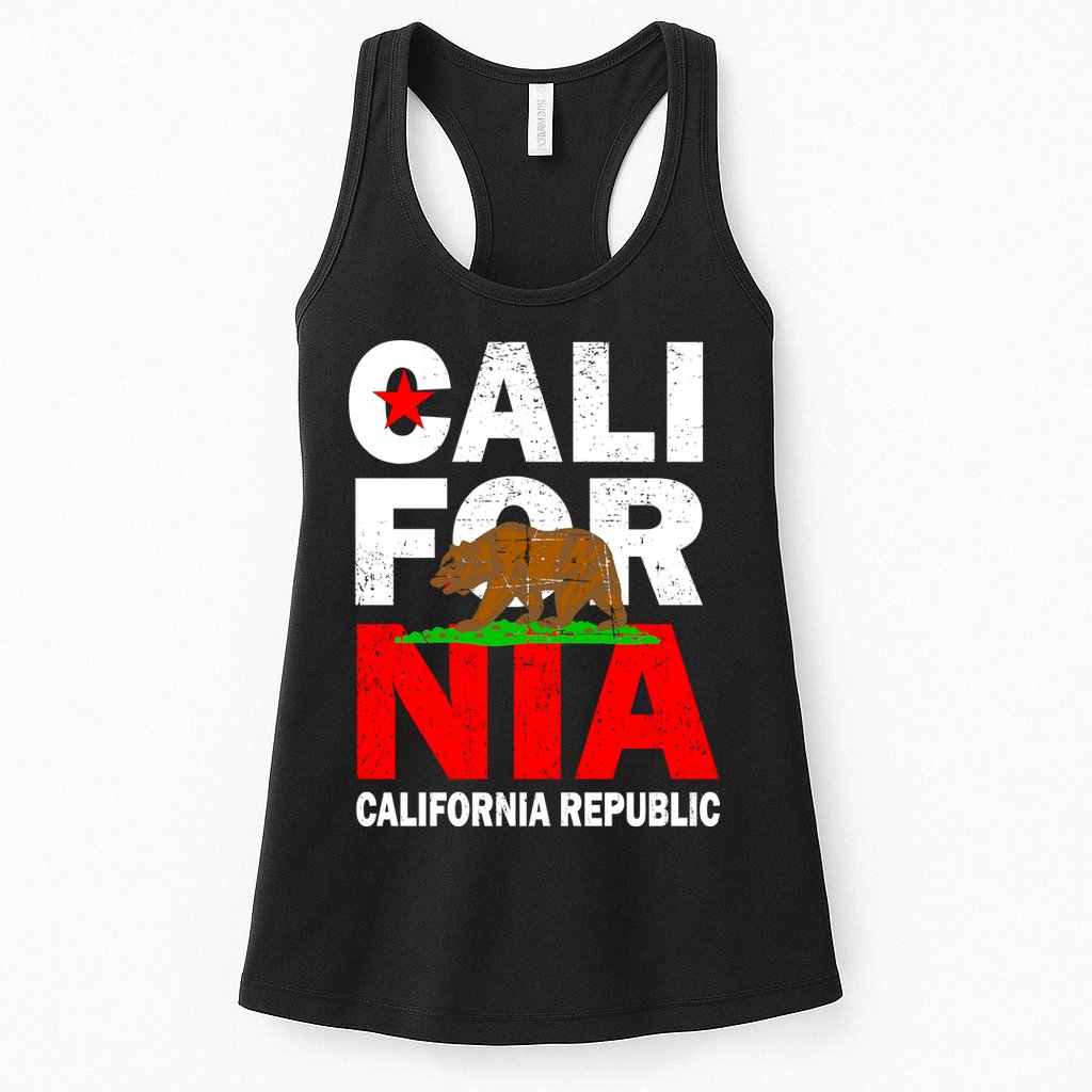 Cali California Republic Logo Womens Tank Top