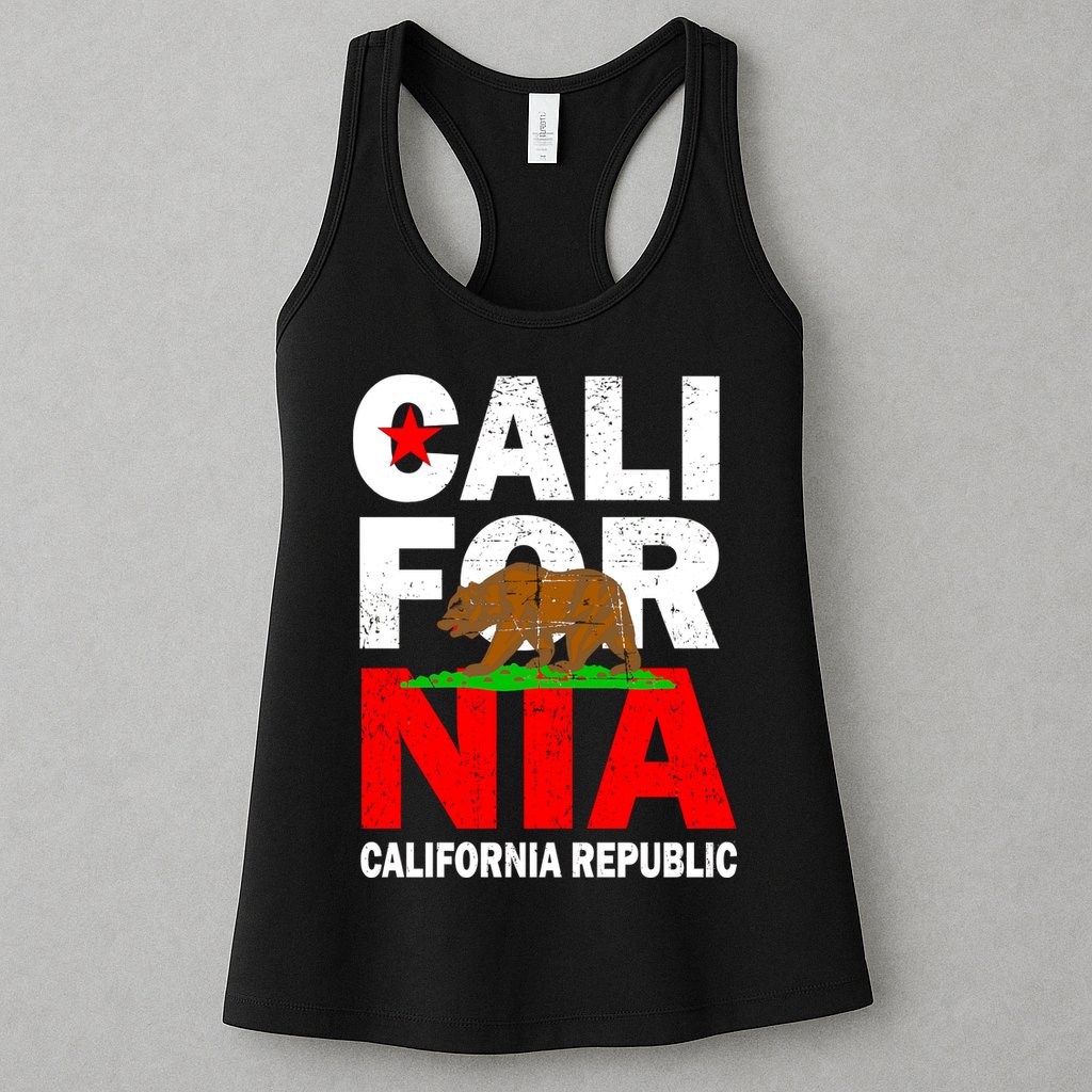Cali California Republic Logo Womens Tank Top