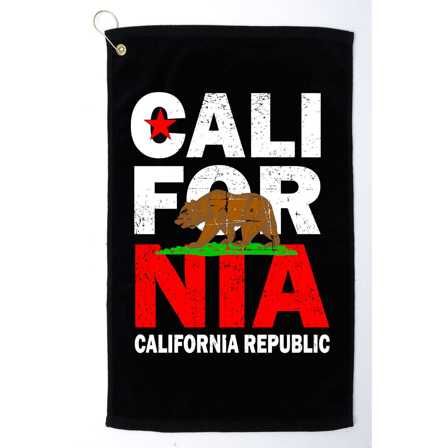 Cali California Republic Logo Golf Towel