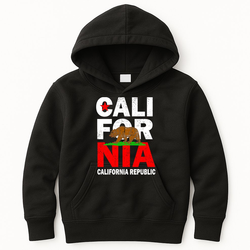 Cali California Republic Logo Kids Hoodie