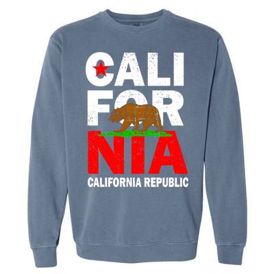 Cali California Republic Logo Garment-Dyed Sweatshirt