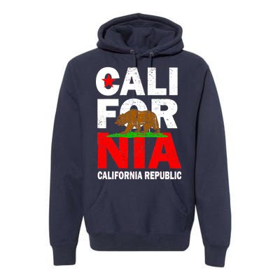 Cali California Republic Logo Premium Hoodie