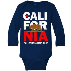 Cali California Republic Logo Baby Long Sleeve Bodysuit