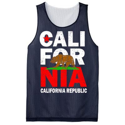 Cali California Republic Logo Mesh Reversible Basketball Jersey Tank