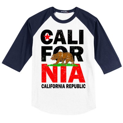 Cali California Republic Logo Baseball Sleeve Shirt