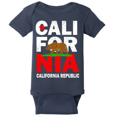 Cali California Republic Logo Baby Bodysuit