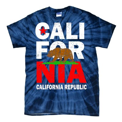 Cali California Republic Logo Tie-Dye T-Shirt