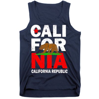 Cali California Republic Logo Tank Top