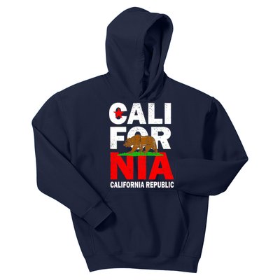 Cali California Republic Logo Kids Hoodie