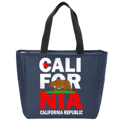 Cali California Republic Logo Zip Tote Bag