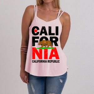 Cali California Republic Logo Women's Strappy Tank