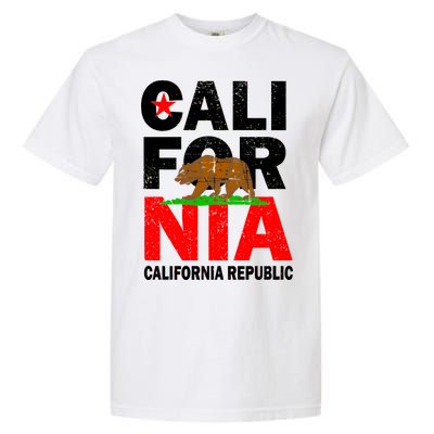 Cali California Republic Logo Garment-Dyed Heavyweight T-Shirt