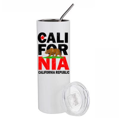 Cali California Republic Logo Stainless Steel Tumbler