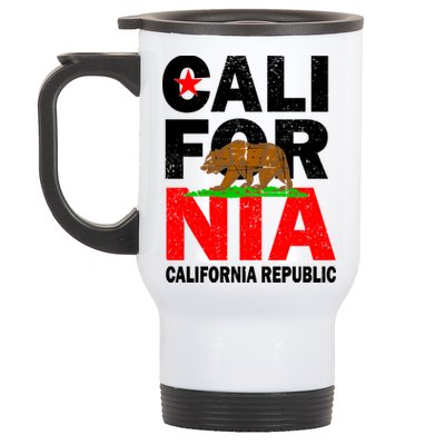 Cali California Republic Logo Stainless Steel Travel Mug