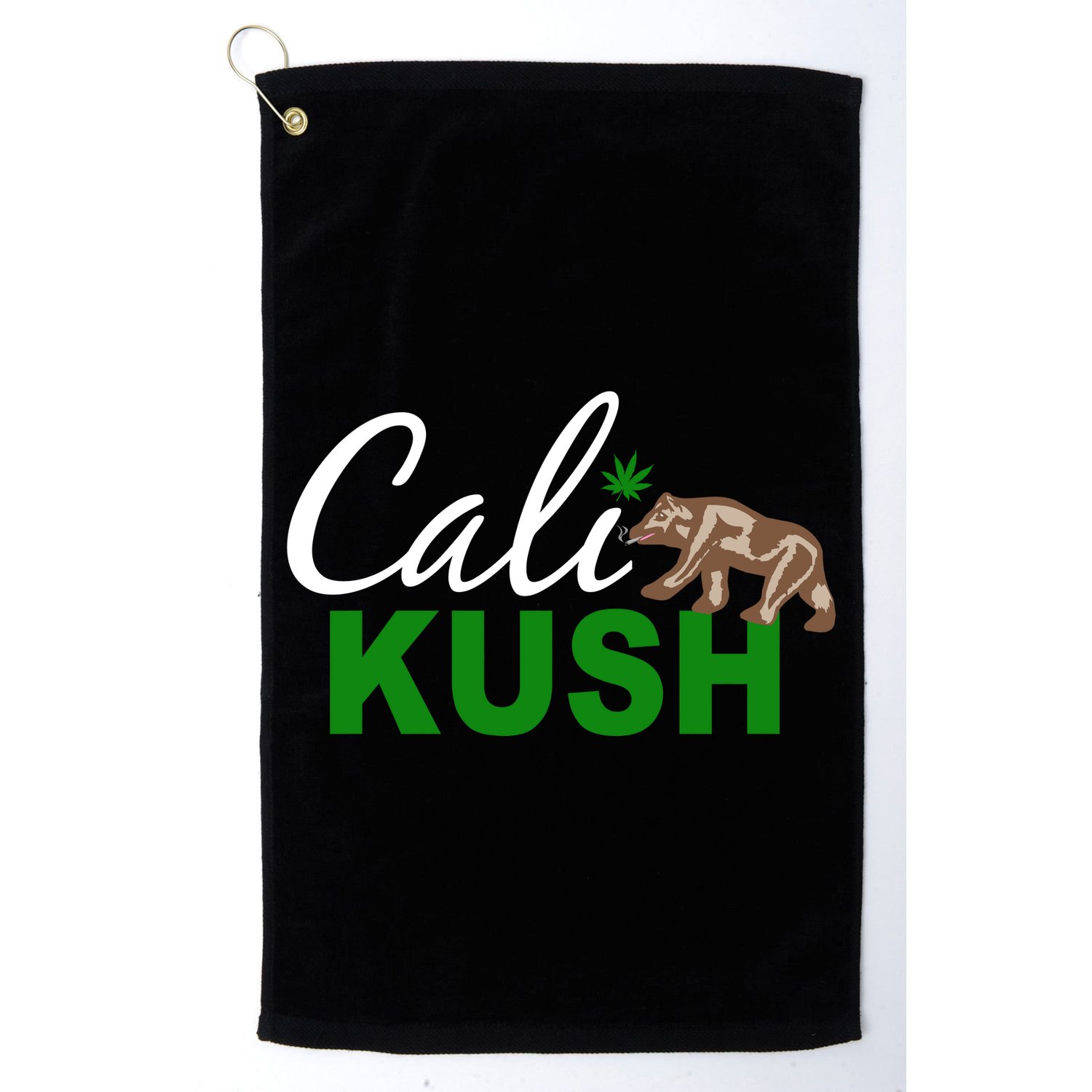 Cali Kush Weed California Republic Golf Towel
