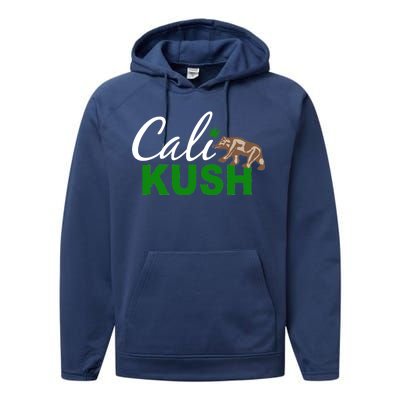 Cali Kush Weed California Republic Performance Fleece Hoodie