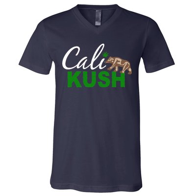 Cali Kush Weed California Republic V-Neck T-Shirt