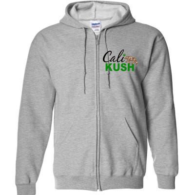 Cali Kush Weed California Republic Full Zip Hoodie