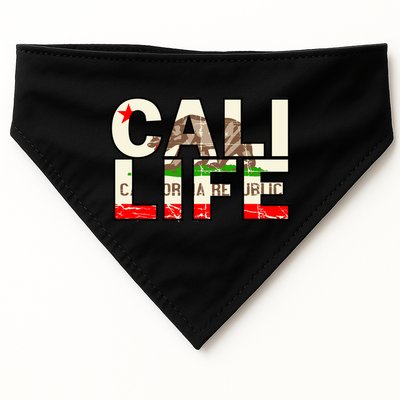 Cali Life Logo Flag USA-Made Doggie Bandana
