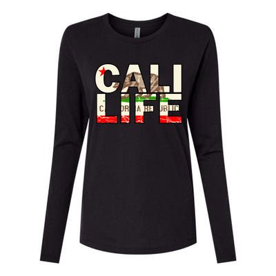 Cali Life Logo Flag Womens Cotton Relaxed Long Sleeve T-Shirt