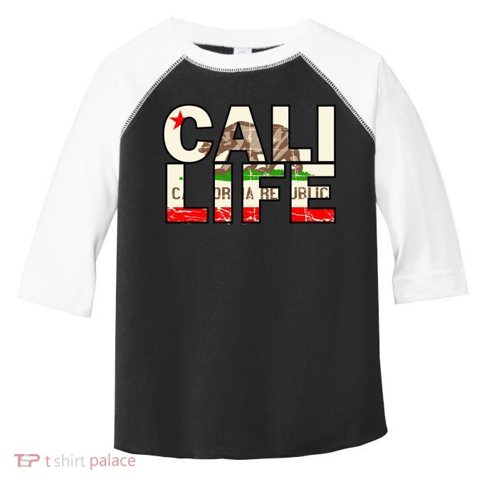 Cali Life Logo Flag Toddler Fine Jersey T-Shirt