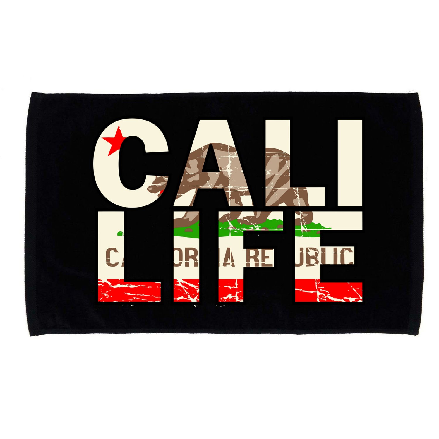 Cali Life Logo Flag Microfiber Hand Towel