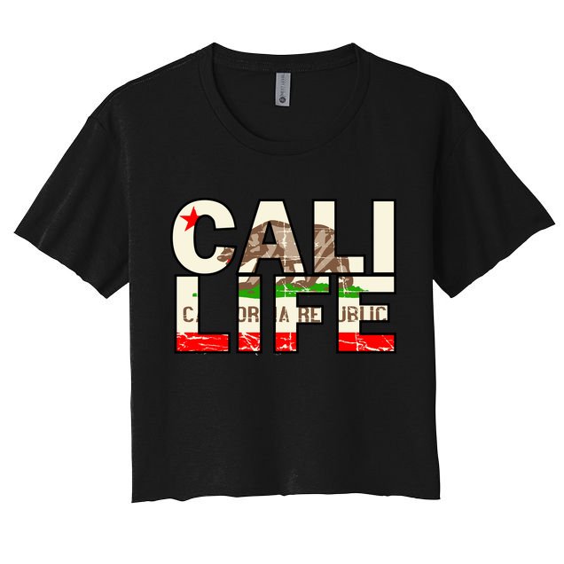 Cali Life Logo Flag Crop Top