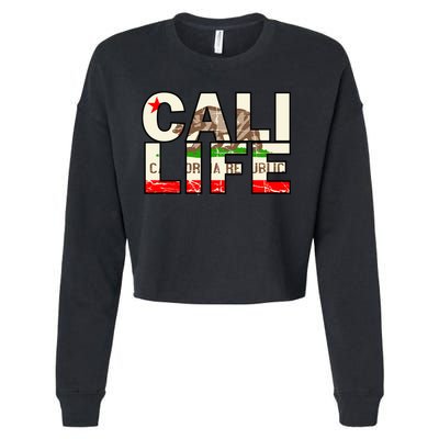 Cali Life Logo Flag Cropped Pullover Crew