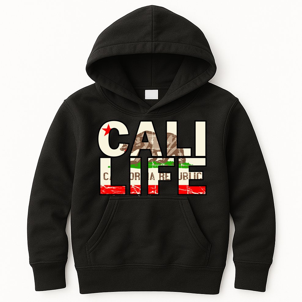 Cali Life Logo Flag Kids Hoodie