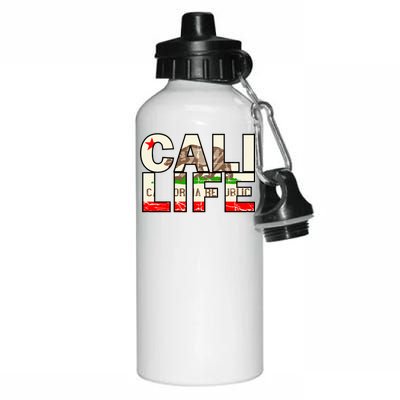 Cali Life Logo Flag Aluminum Water Bottle