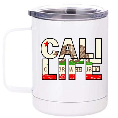 Cali Life Logo Flag 12 oz Stainless Steel Tumbler Cup