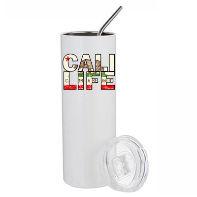 Cali Life Logo Flag Stainless Steel Tumbler