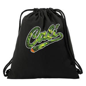 Cali Weed Drawstring Bag