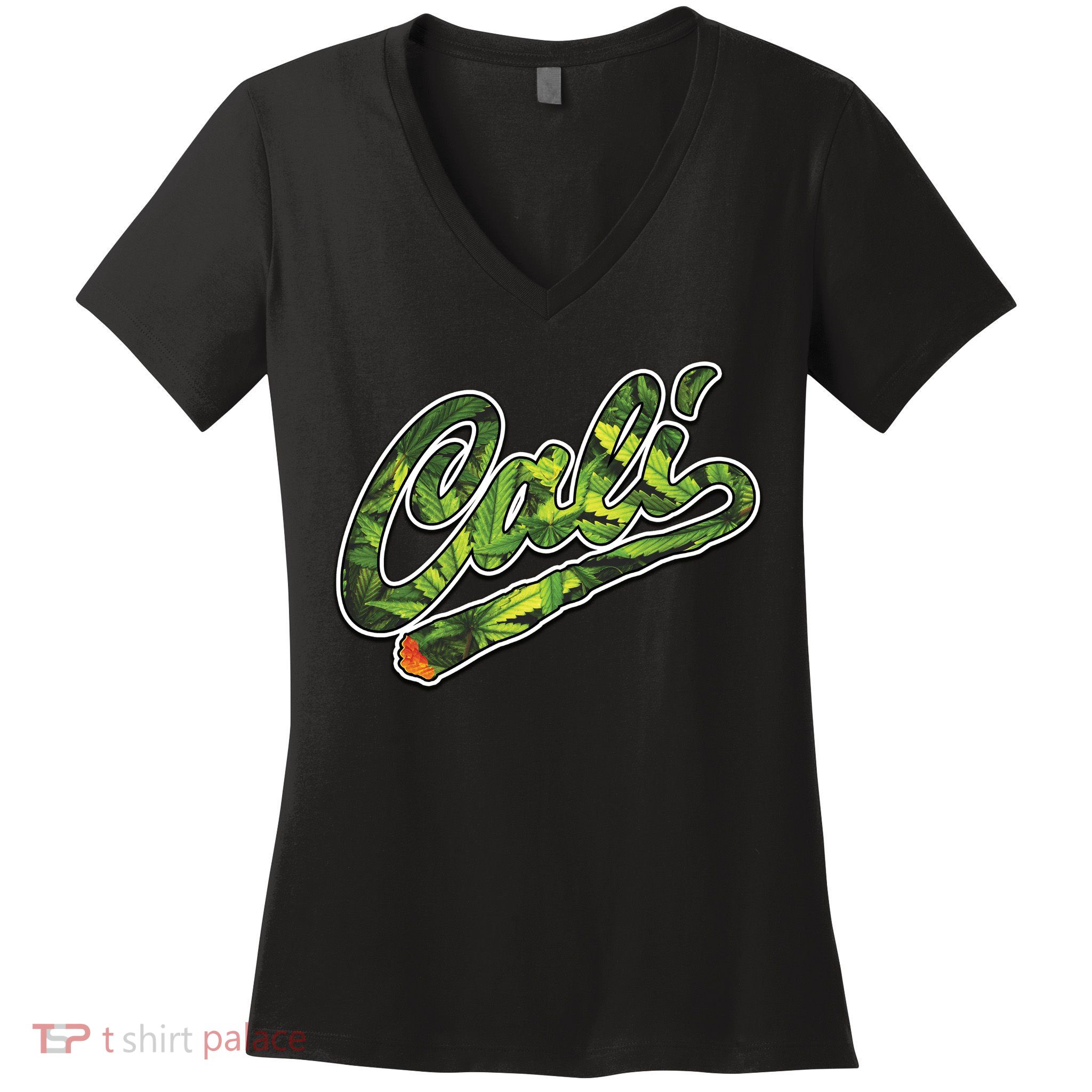 Cali Weed Women's V-Neck T-Shirt
