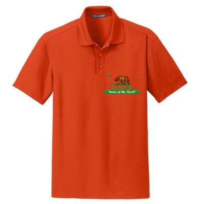 Cali Weed California Republic Flag Dry Zone Grid Polo