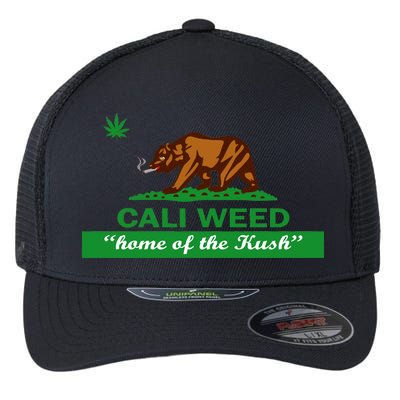 Cali Weed California Republic Flag Flexfit Unipanel Trucker Cap