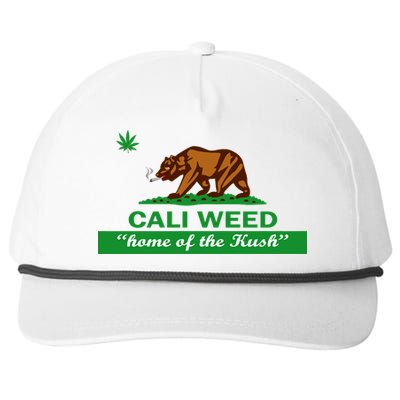 Cali Weed California Republic Flag Snapback Five-Panel Rope Hat