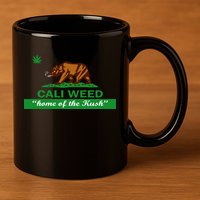 Cali Weed California Republic Flag 11oz C Handle Ceramic Mug