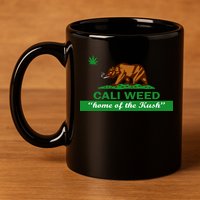 Cali Weed California Republic Flag 11oz C Handle Ceramic Mug