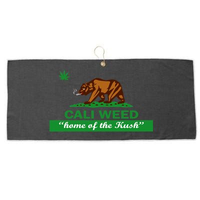 Cali Weed California Republic Flag Large Microfiber Waffle Golf Towel