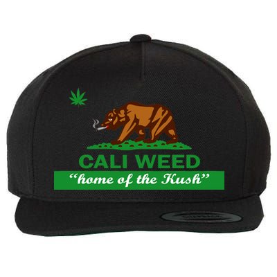 Cali Weed California Republic Flag Wool Snapback Cap