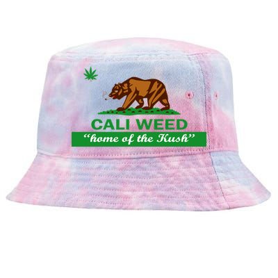 Cali Weed California Republic Flag Tie-Dyed Bucket Hat