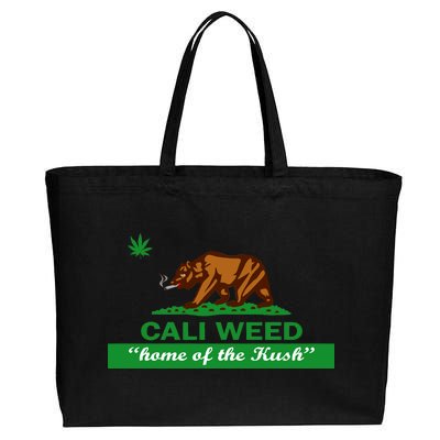 Cali Weed California Republic Flag Cotton Canvas Jumbo Tote