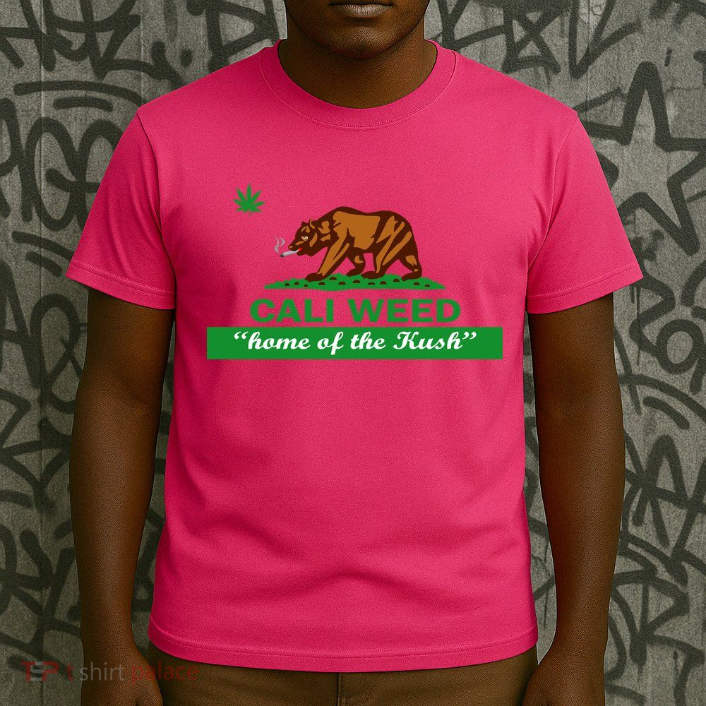 Cali Weed California Republic Flag T-Shirt