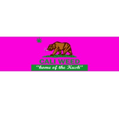 Cali Weed California Republic Flag Bumper Sticker